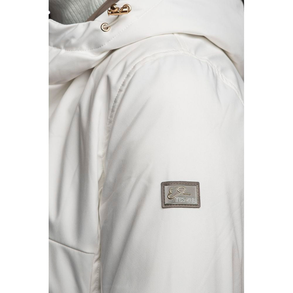 Yes Zee White Polyester Women's Jacket Yes Zee