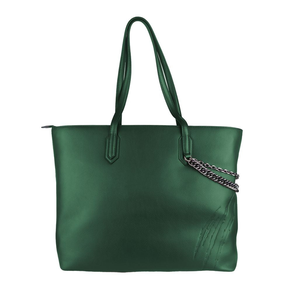 Plein Sport Green Polyethylene Women Shoulder Bag Plein Sport