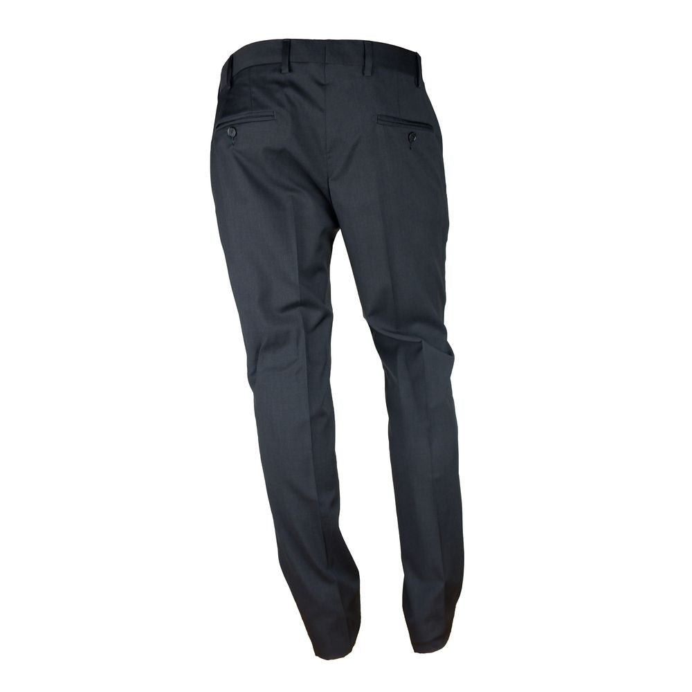 Made in Italy Black Wool Men Suit Made in Italy