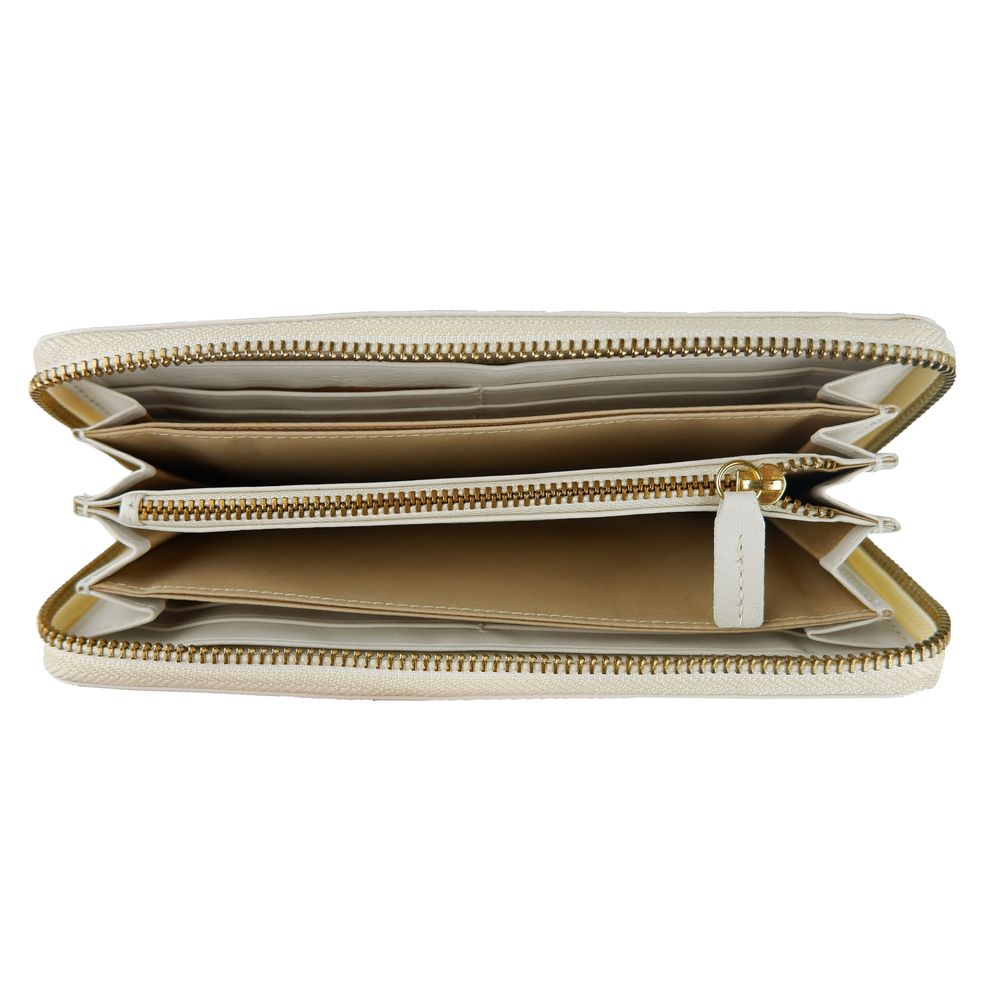 Cavalli Class White Calfskin Women Wallet Cavalli Class