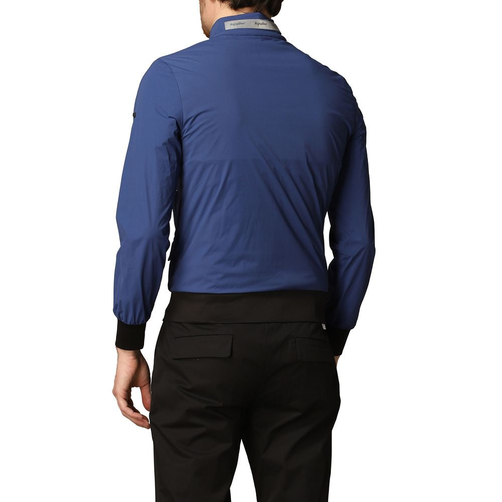Refrigiwear Elegant Blue Bielastic Bomber Jacket Refrigiwear