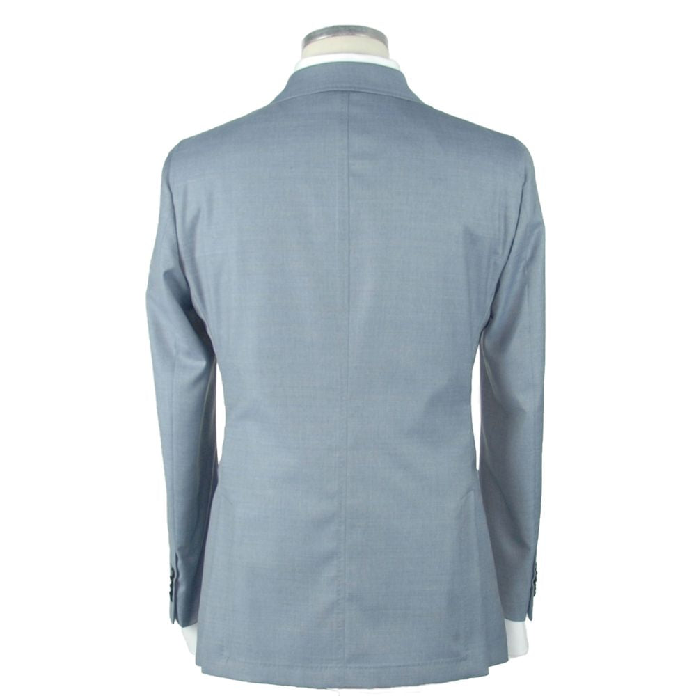 Emilio Romanelli Blue Wool Men's Blazer Emilio Romanelli