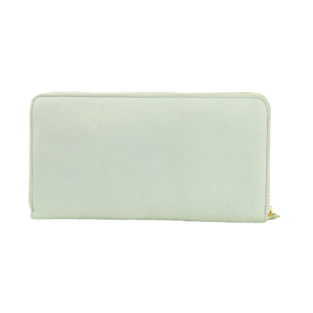 Cavalli Class Gray Calfskin Women Wallet Cavalli Class