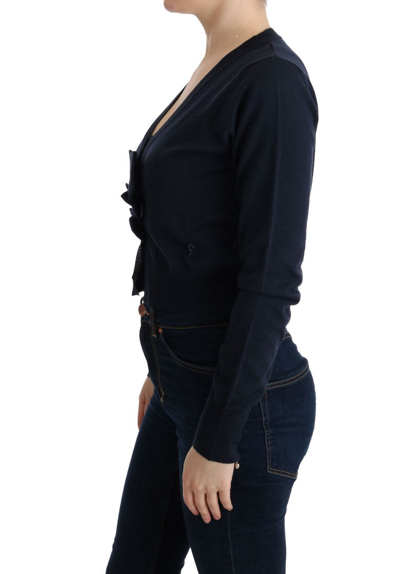 MARGHI LO' Blue Wool Blouse Sweater MARGHI LO'
