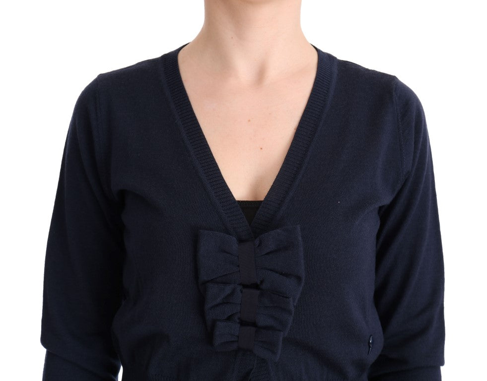 MARGHI LO' Blue Wool Blouse Sweater MARGHI LO'
