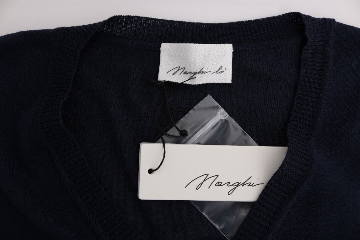 MARGHI LO' Blue Wool Blouse Sweater MARGHI LO'