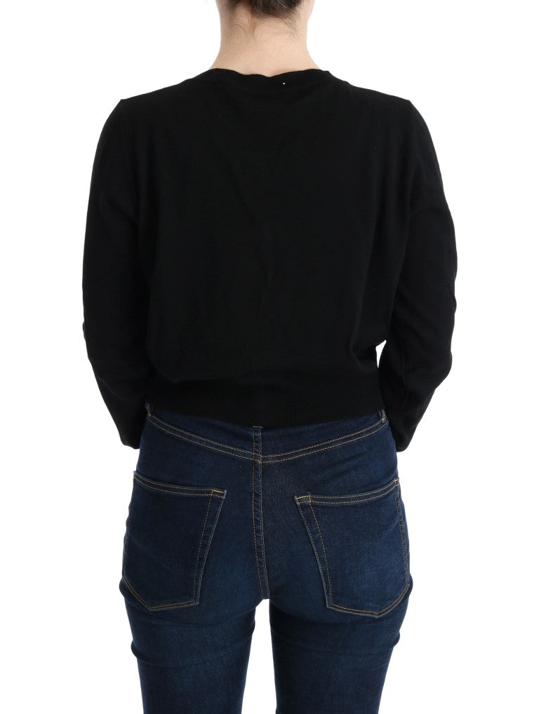 MARGHI LO' Black Wool Blouse Sweater MARGHI LO'