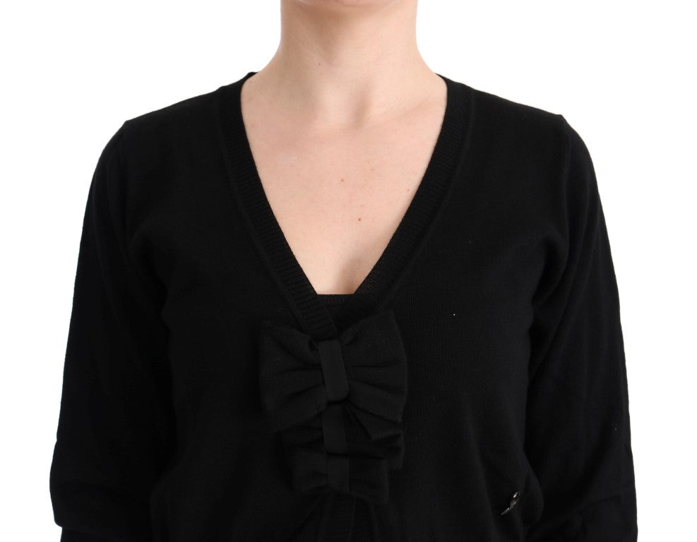 MARGHI LO' Black Wool Blouse Sweater MARGHI LO'