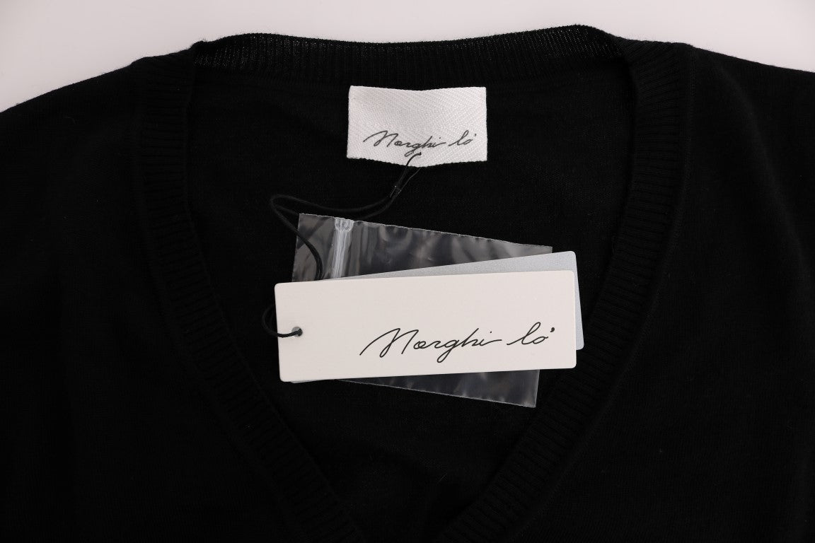 MARGHI LO' Black Wool Blouse Sweater MARGHI LO'