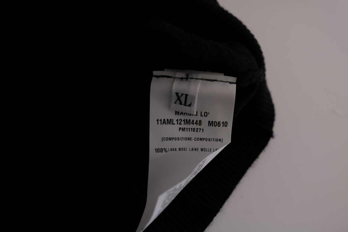 MARGHI LO' Black Wool Blouse Sweater MARGHI LO'