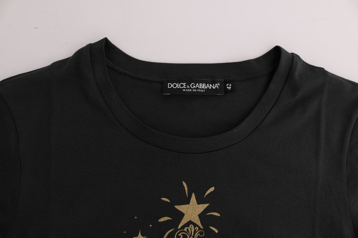 Dolce & Gabbana Gray Cotton 2017 Motive T-Shirt Dolce & Gabbana
