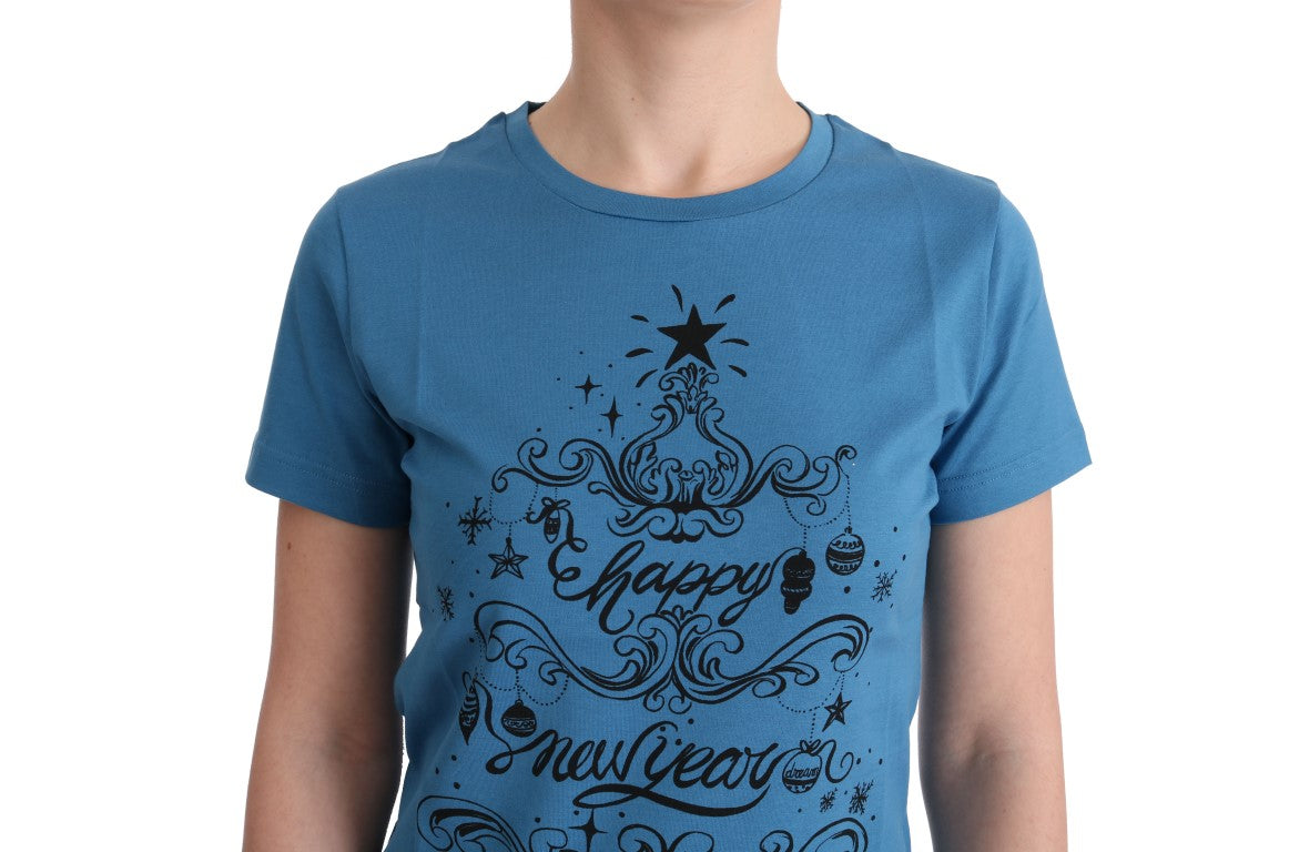 Dolce & Gabbana Blue Cotton 2017 Motive T-Shirt Dolce & Gabbana
