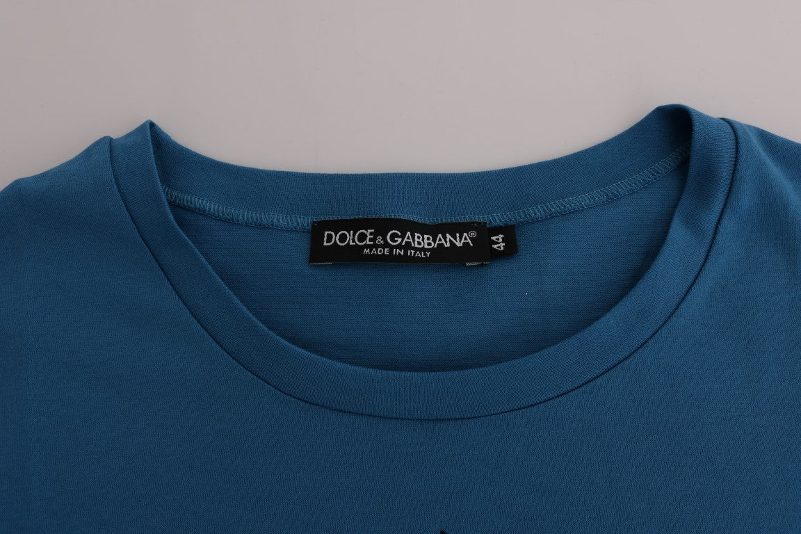 Dolce & Gabbana Blue Cotton 2017 Motive T-Shirt Dolce & Gabbana
