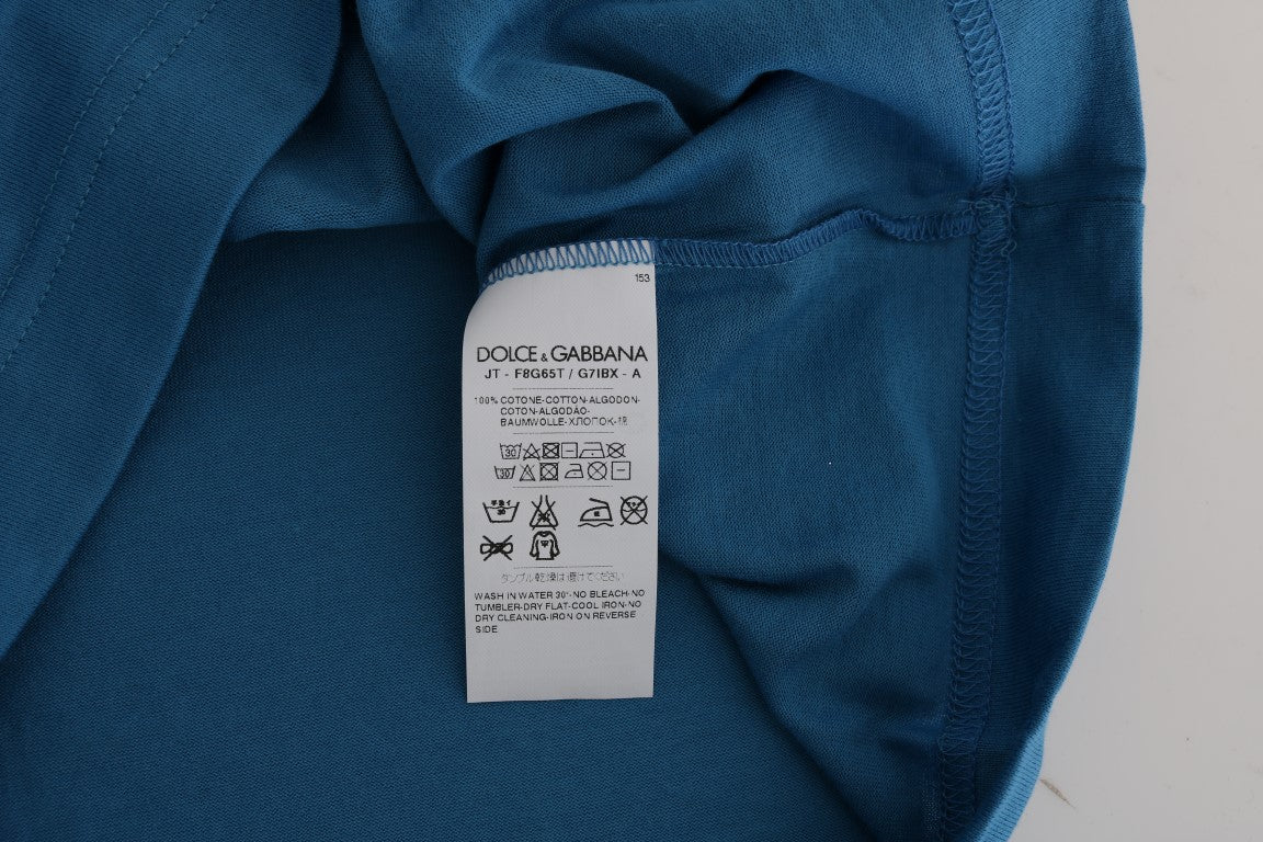 Dolce & Gabbana Blue Cotton 2017 Motive T-Shirt Dolce & Gabbana