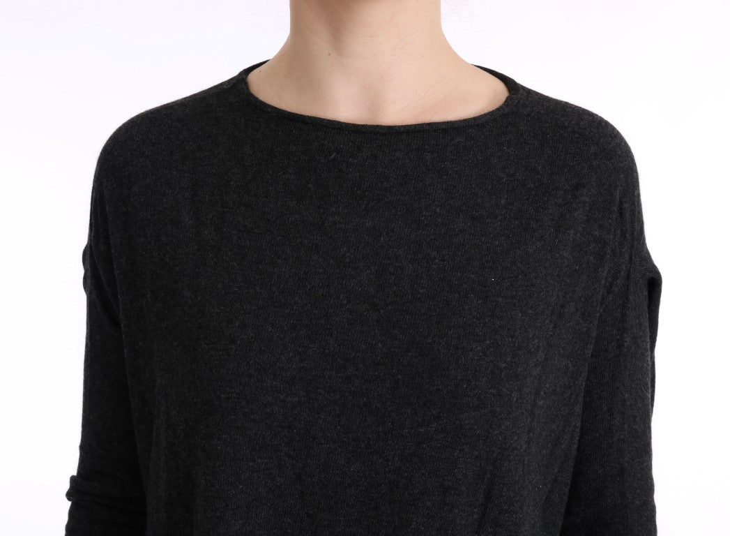 Costume National Gray Viscose Knitted Sweater Costume National