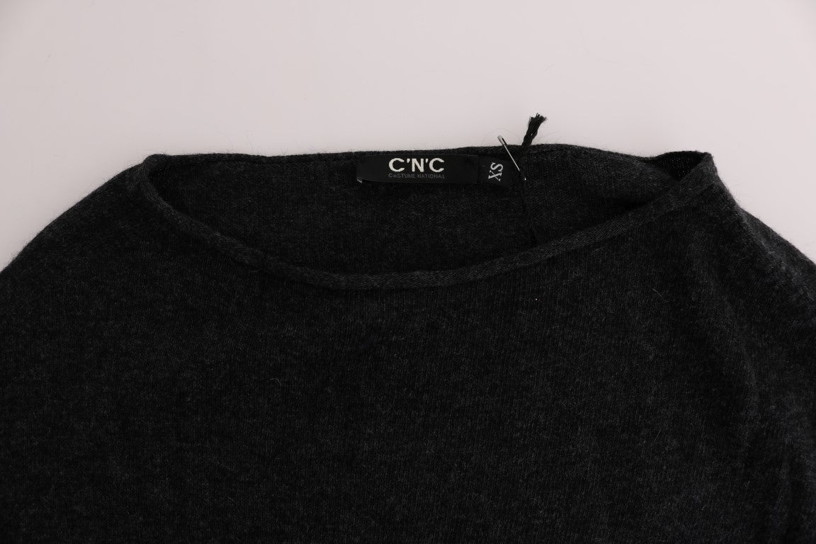 Costume National Gray Viscose Knitted Sweater Costume National