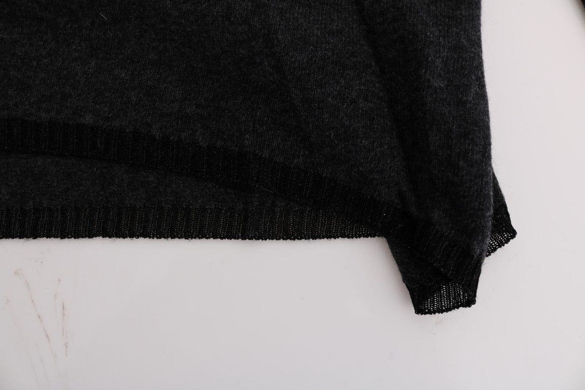 Costume National Gray Viscose Knitted Sweater Costume National