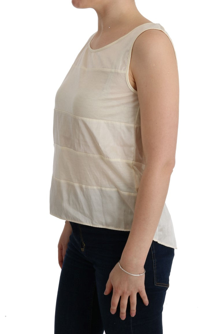 Costume National Beige Asymmetric Top Blouse Costume National