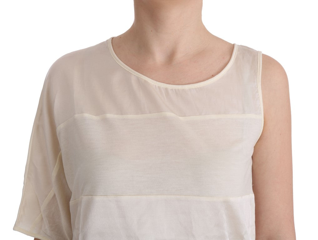Costume National Beige Asymmetric Top Blouse Costume National