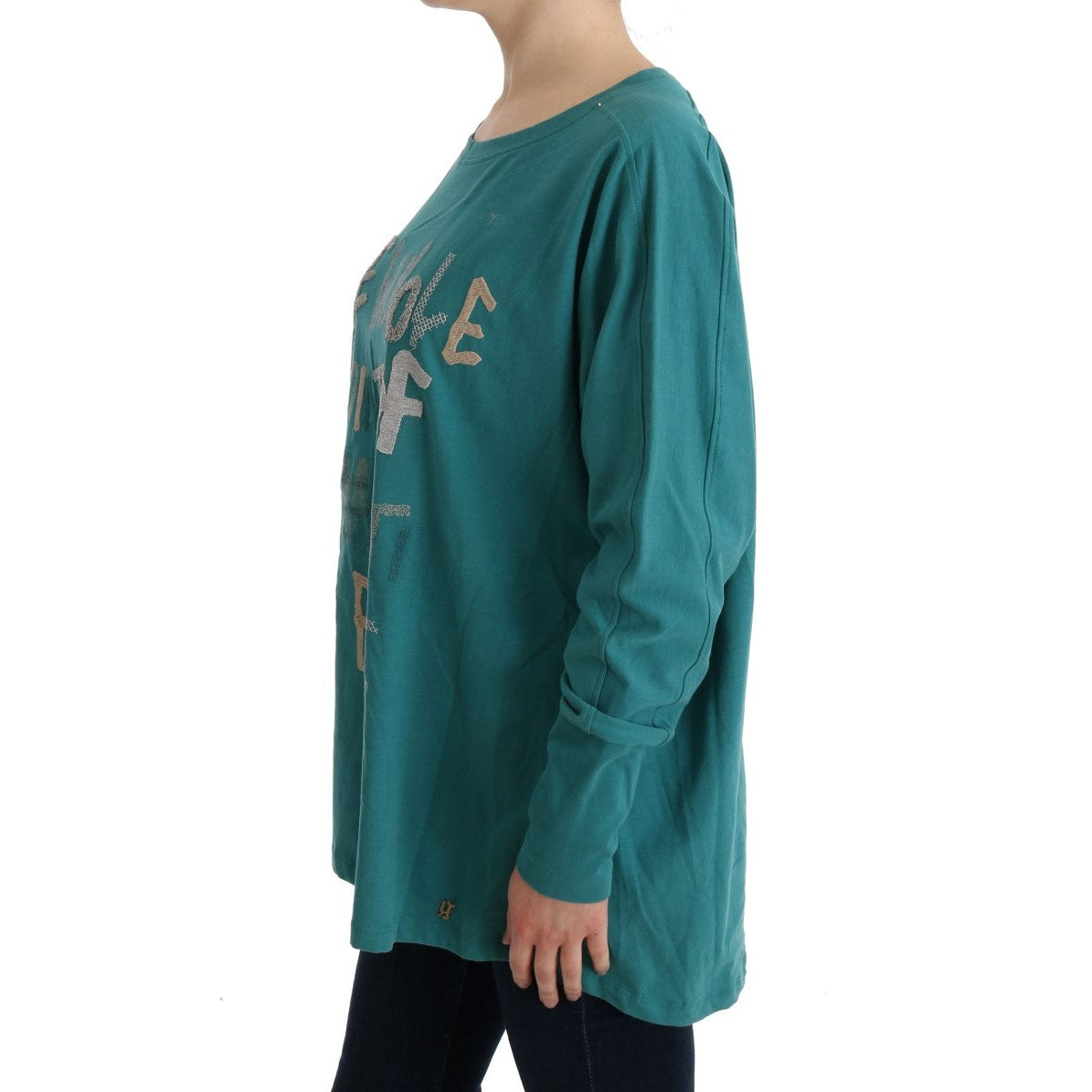 John Galliano Green Cotton Oversized Sweater John Galliano