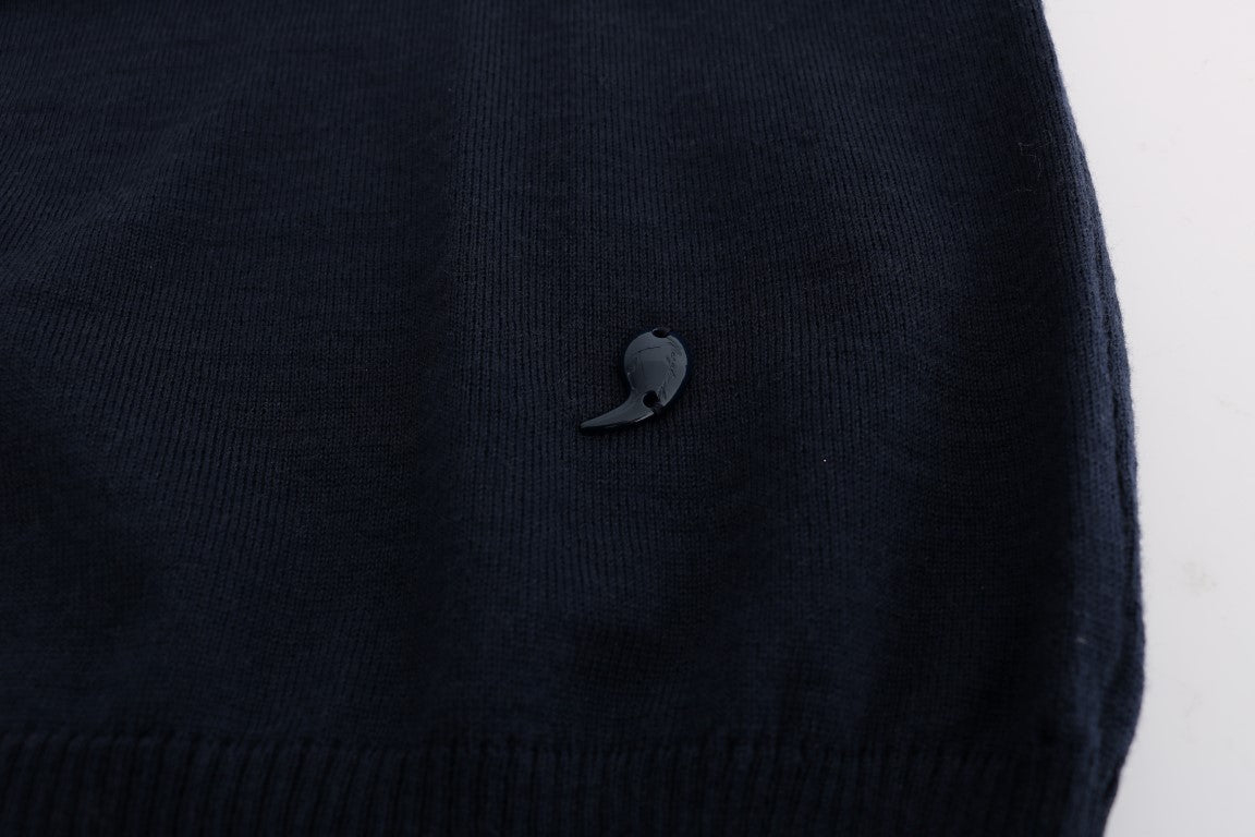 MARGHI LO' Blue Wool Long Sleeve Shift Dress MARGHI LO'
