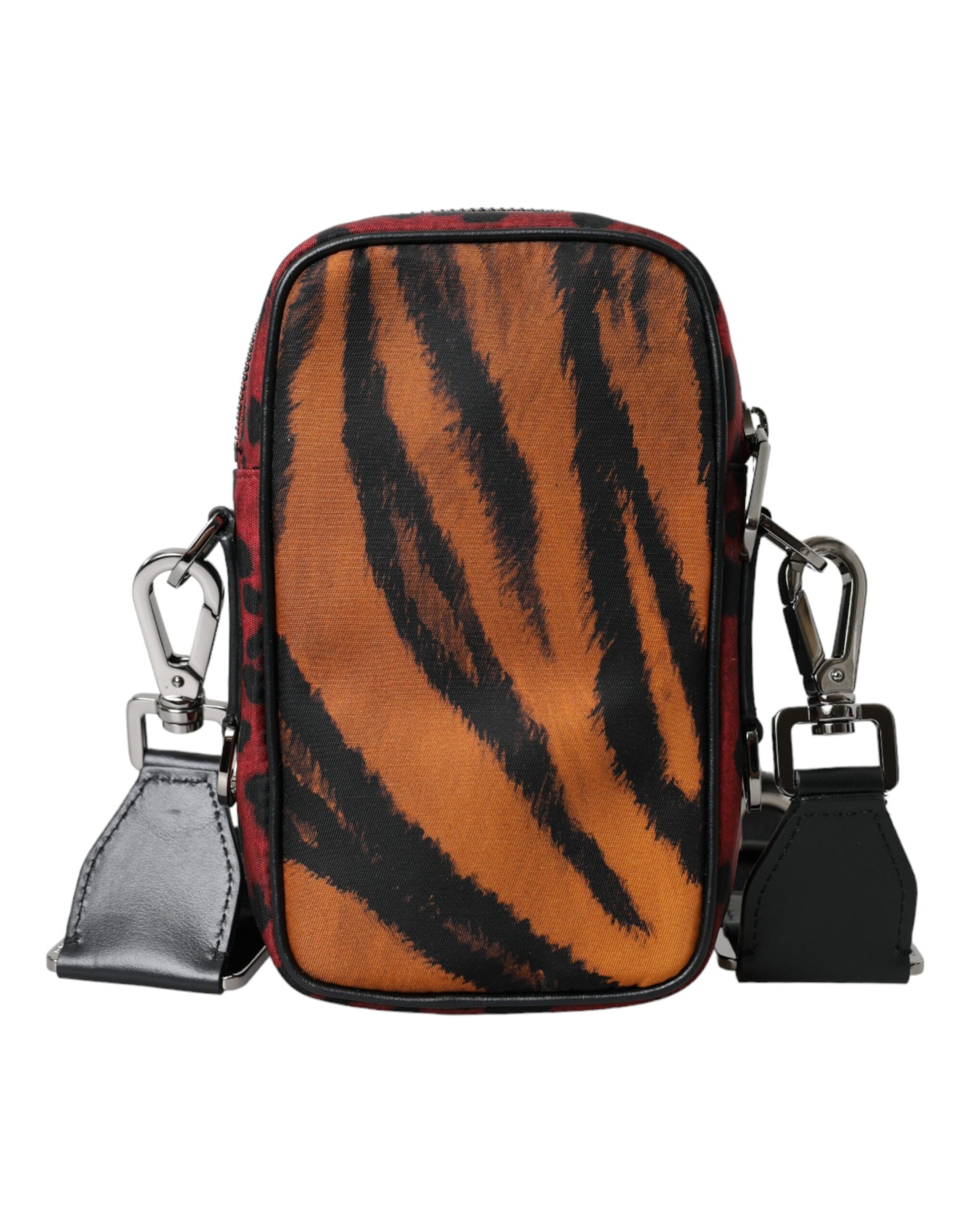 Dolce & Gabbana Multicolor Tiger Print Nylon Logo Cross Body Bag Dolce & Gabbana
