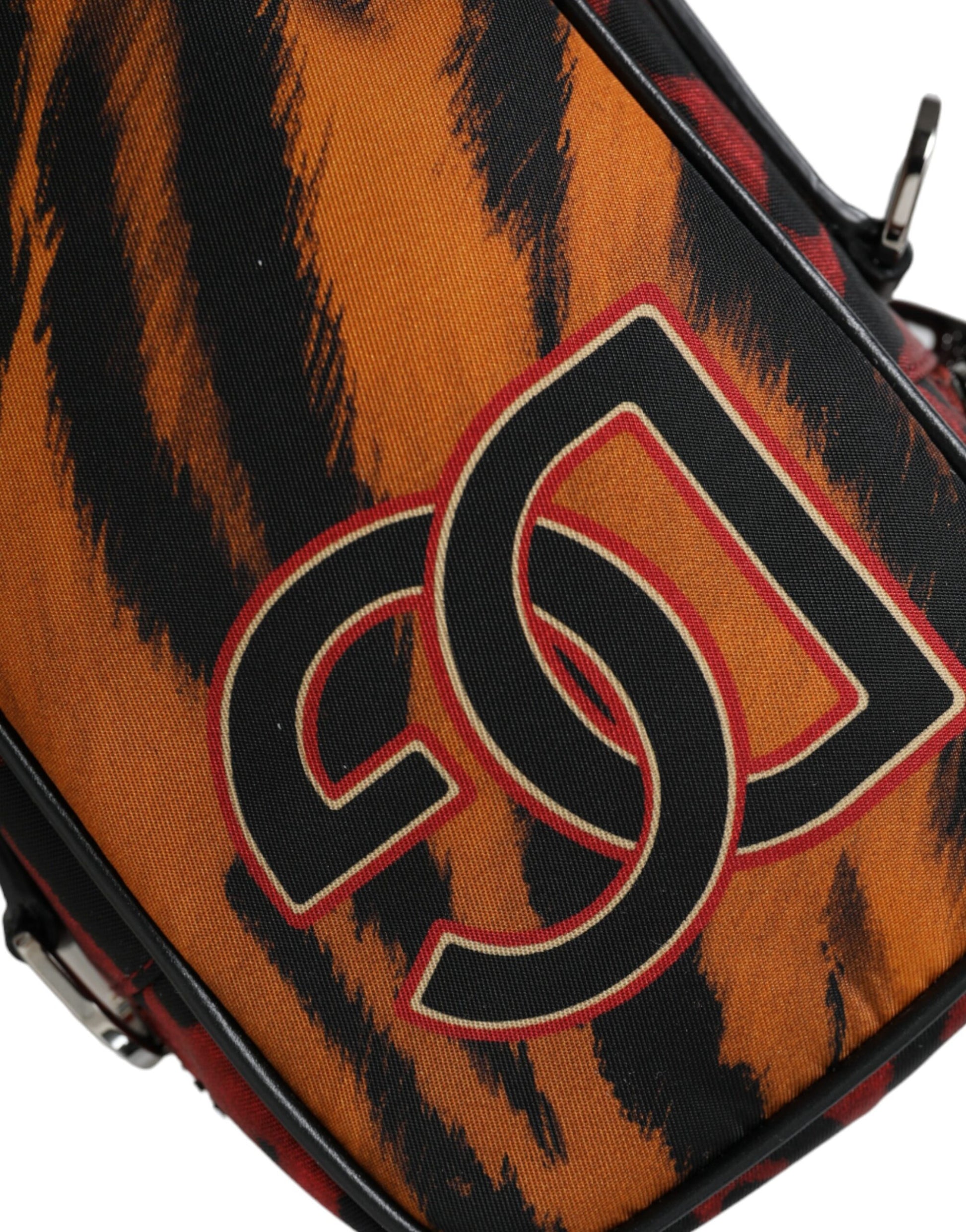 Dolce & Gabbana Multicolor Tiger Print Nylon Logo Cross Body Bag Dolce & Gabbana
