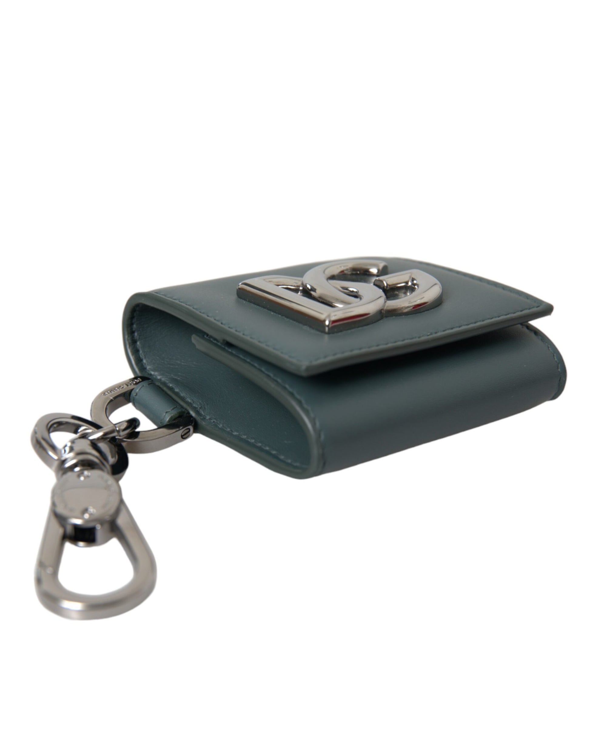 Dolce & Gabbana Green Leather DG Logo Keyring Coin Purse Keyring Wallet Dolce & Gabbana