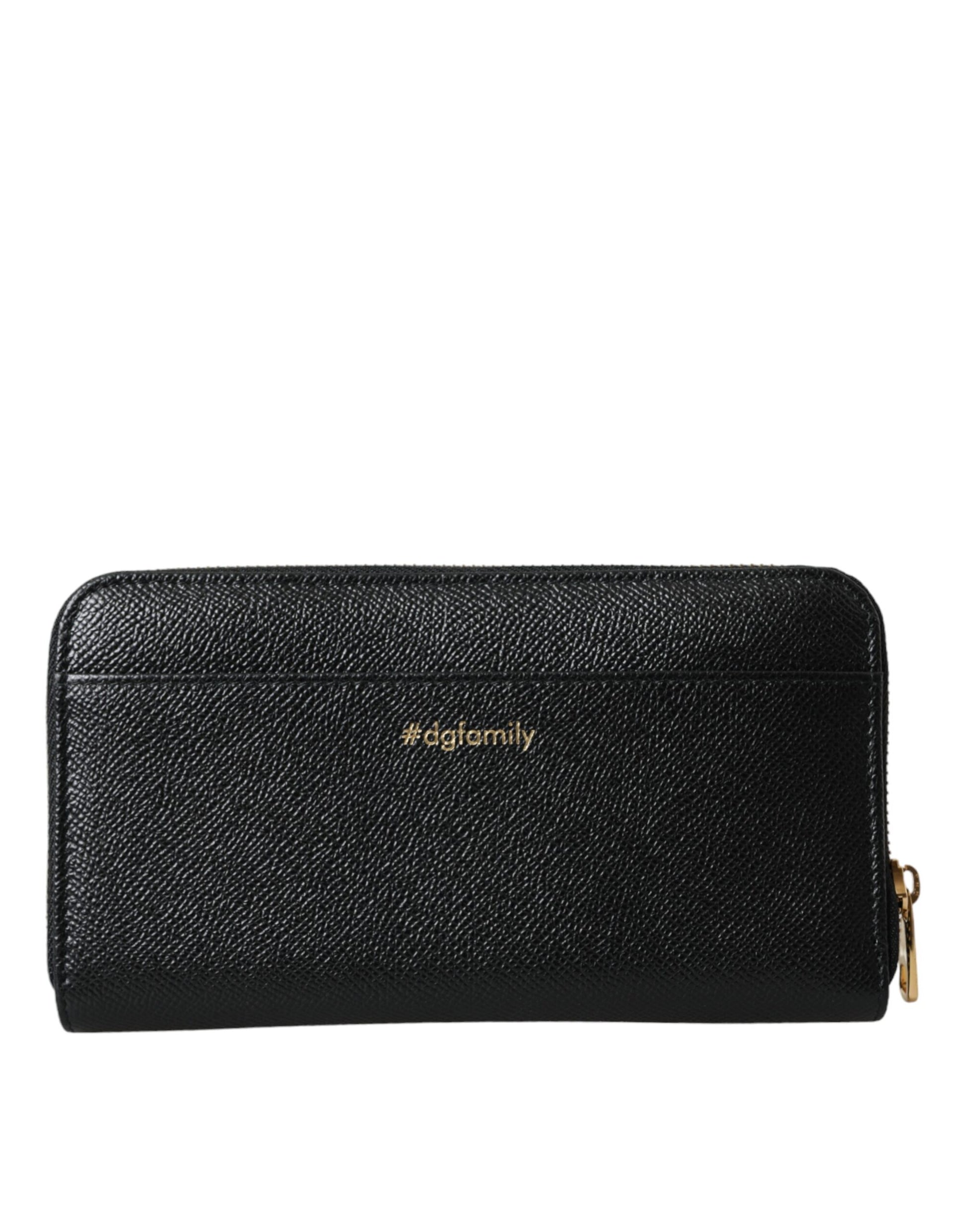 Dolce & Gabbana Black Blue Leather #DGFAMILY Zipper Continental Men Wallet Dolce & Gabbana
