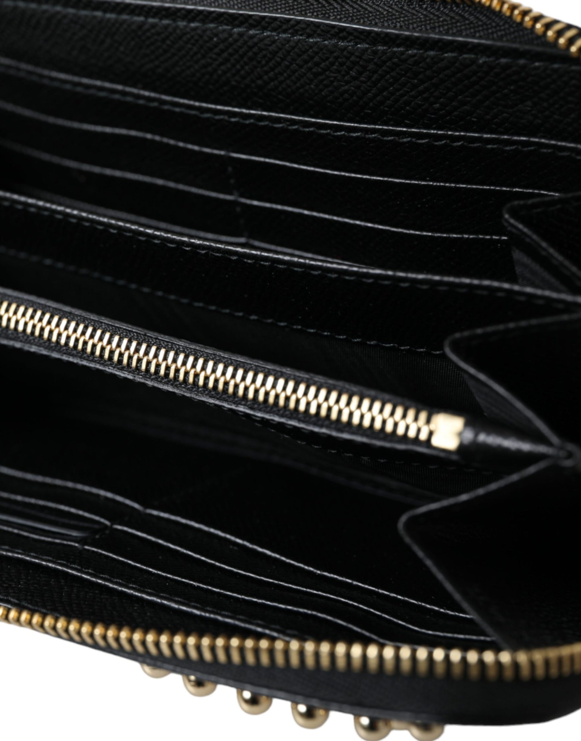 Dolce & Gabbana Black Blue Leather #DGFAMILY Zipper Continental Men Wallet Dolce & Gabbana