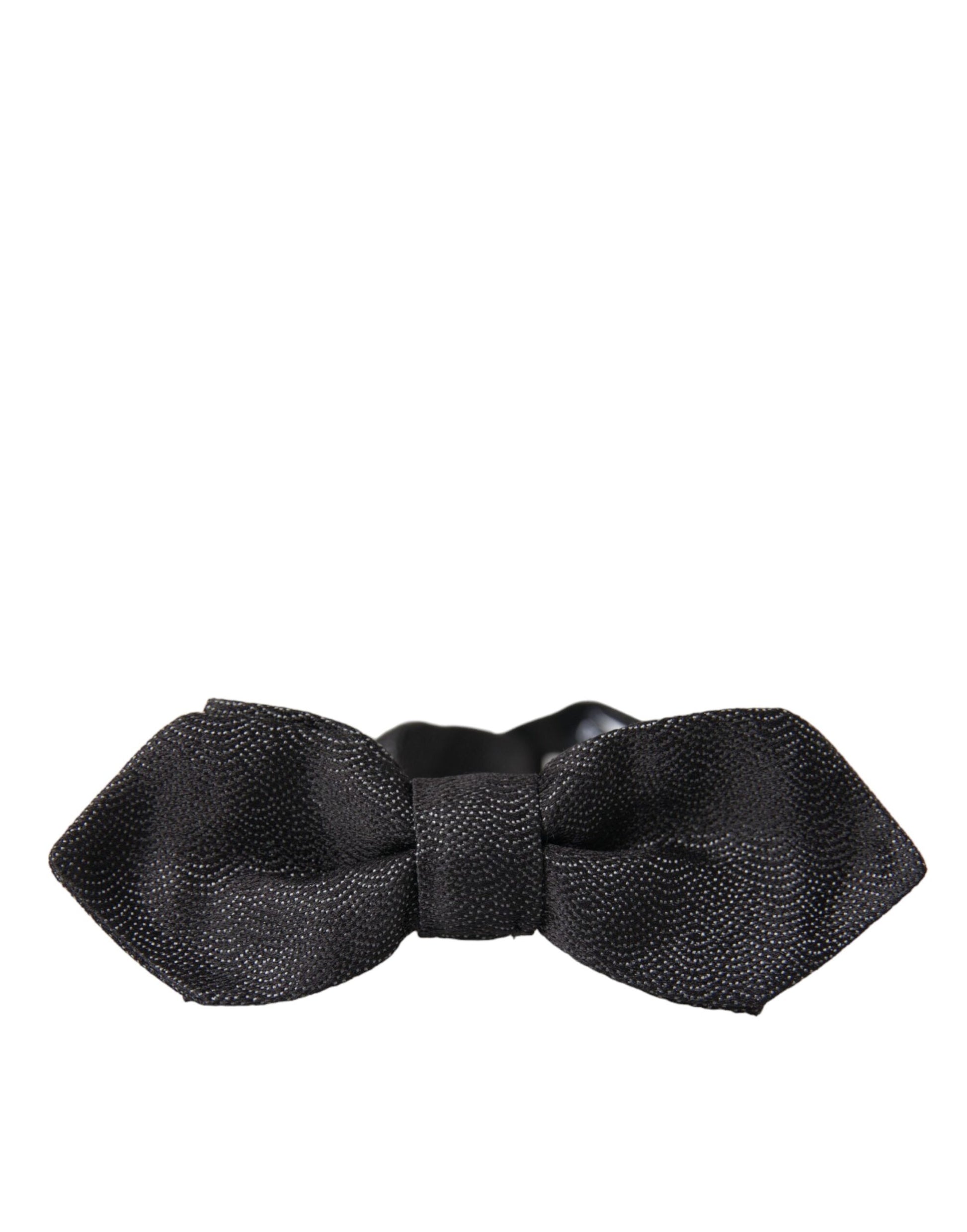 Dolce & Gabbana Black Silk Adjustable Neck Men Bow Tie Dolce & Gabbana