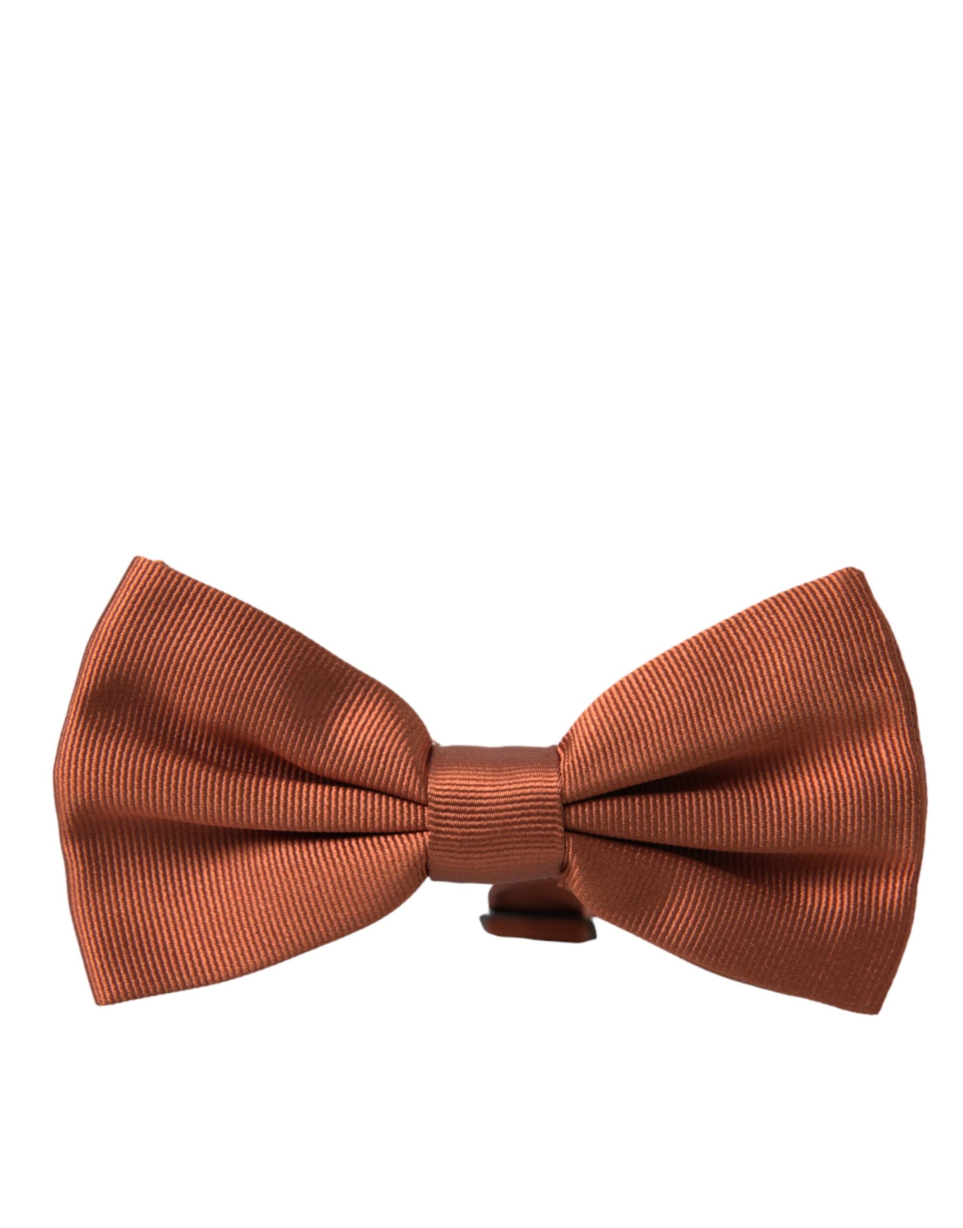 Dolce & Gabbana Brown Silk Adjustable Neck Men Bow Tie Dolce & Gabbana