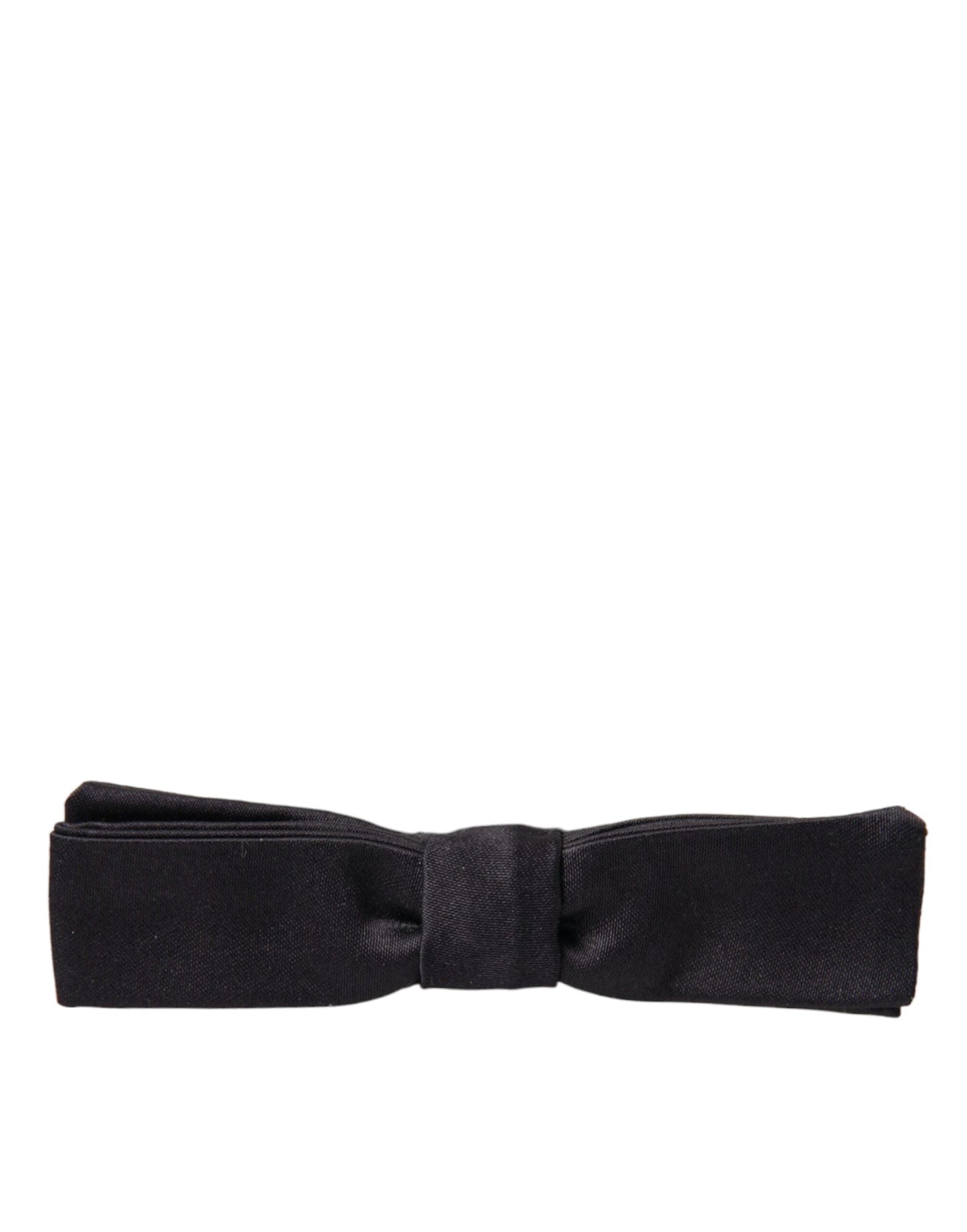 Dolce & Gabbana Dark Gray Silk Adjustable Neck Men Bow Tie Dolce & Gabbana