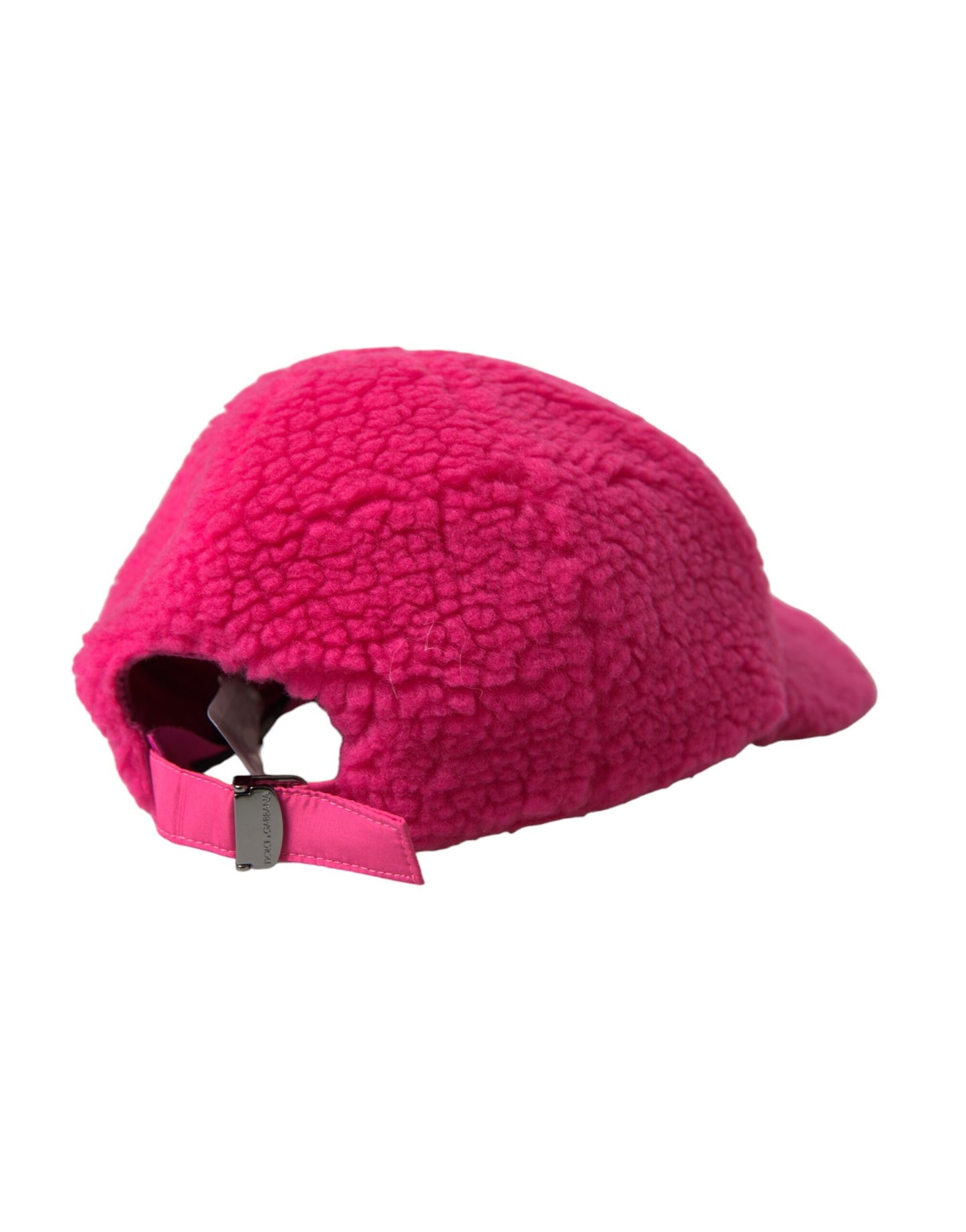 Dolce & Gabbana Pink Fleece Plush Baseball Hat Men Dolce & Gabbana