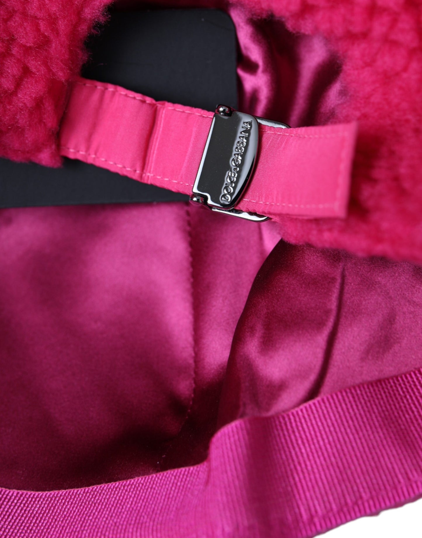 Dolce & Gabbana Pink Fleece Plush Baseball Hat Men Dolce & Gabbana
