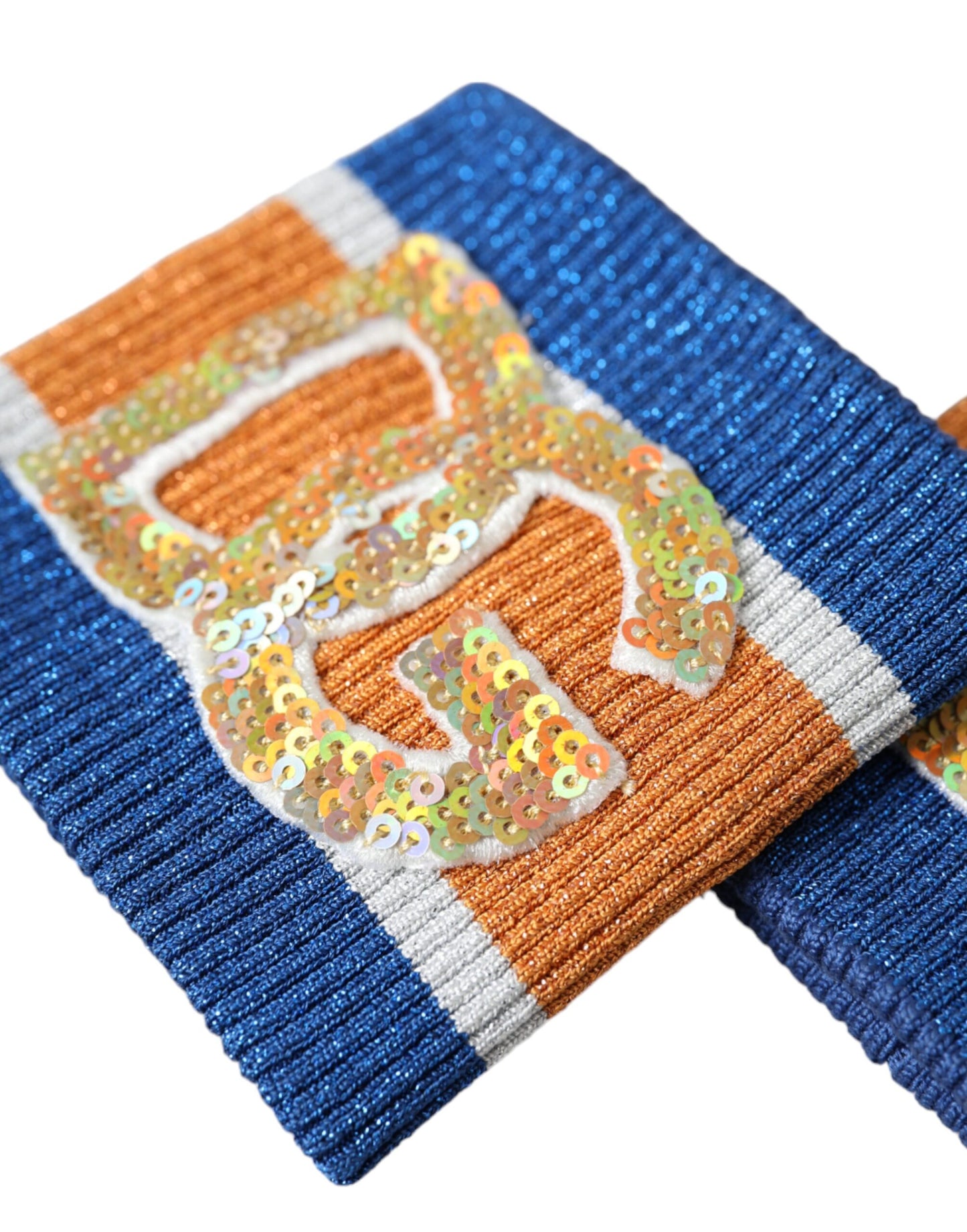Dolce & Gabbana Multicolor Logo Sequin Viscose Wristband Dolce & Gabbana
