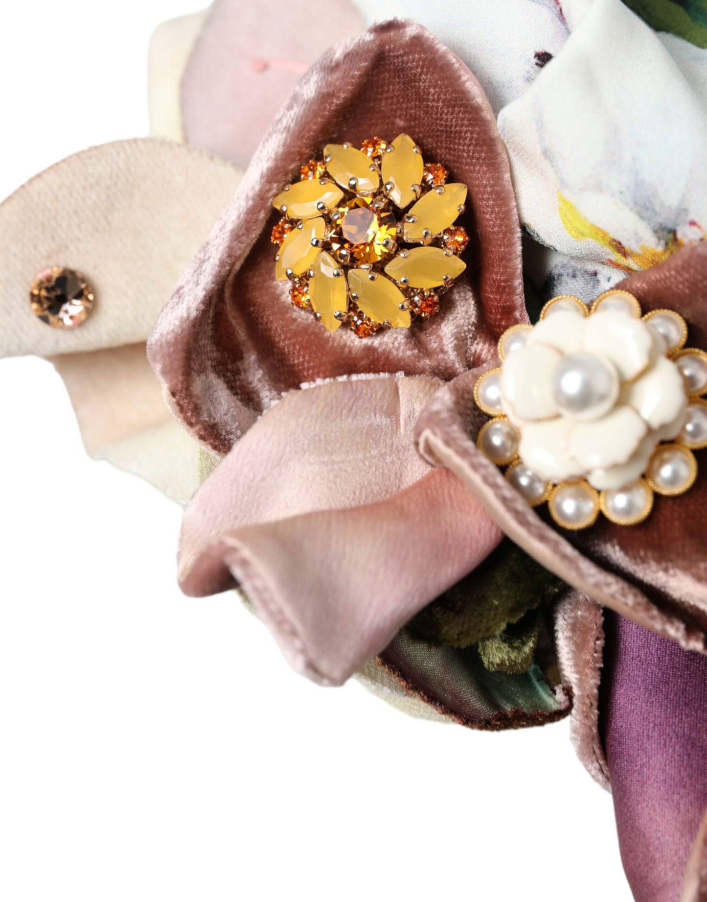 Dolce & Gabbana Blue Floral Motif Turban Head Hat Women Dolce & Gabbana