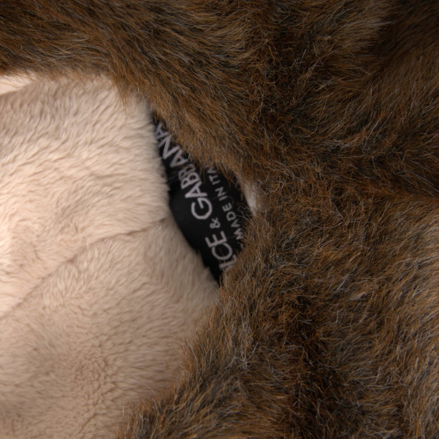 Dolce & Gabbana Brown Deer Faux Fur Whole Head Hat Dolce & Gabbana