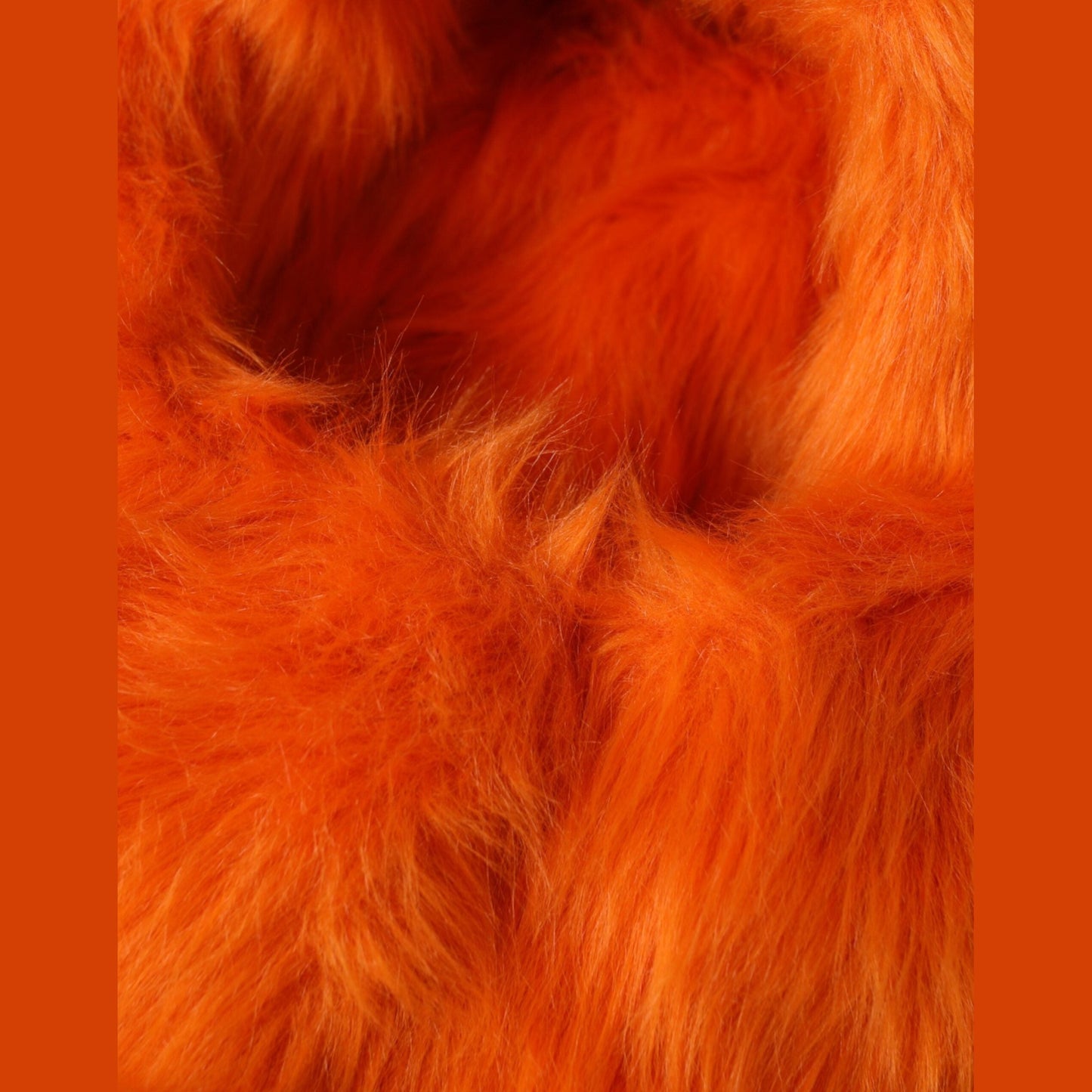 Dolce & Gabbana Orange Faux Fur Whole Head Wrap Hat