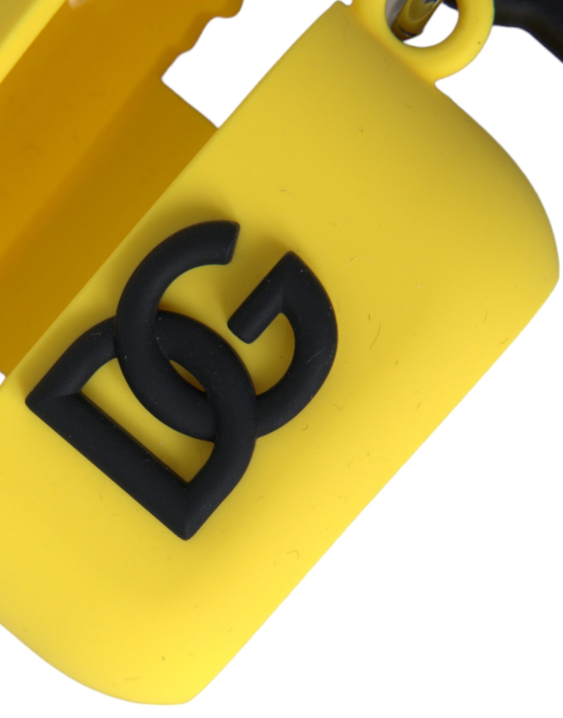 Dolce & Gabbana Yellow Silicone Logo Embossed Airpods Case Dolce & Gabbana