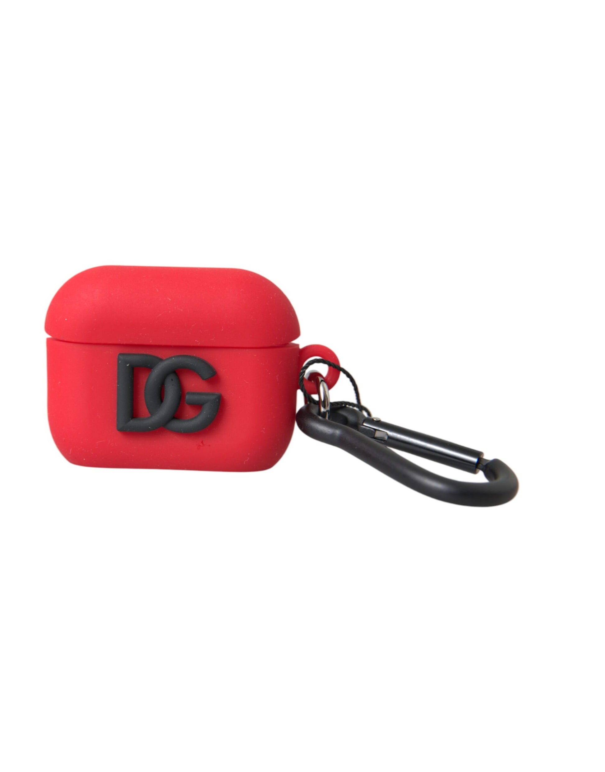 Dolce & Gabbana Red Silicone Rubber Logo Embossed Airpods Case Dolce & Gabbana