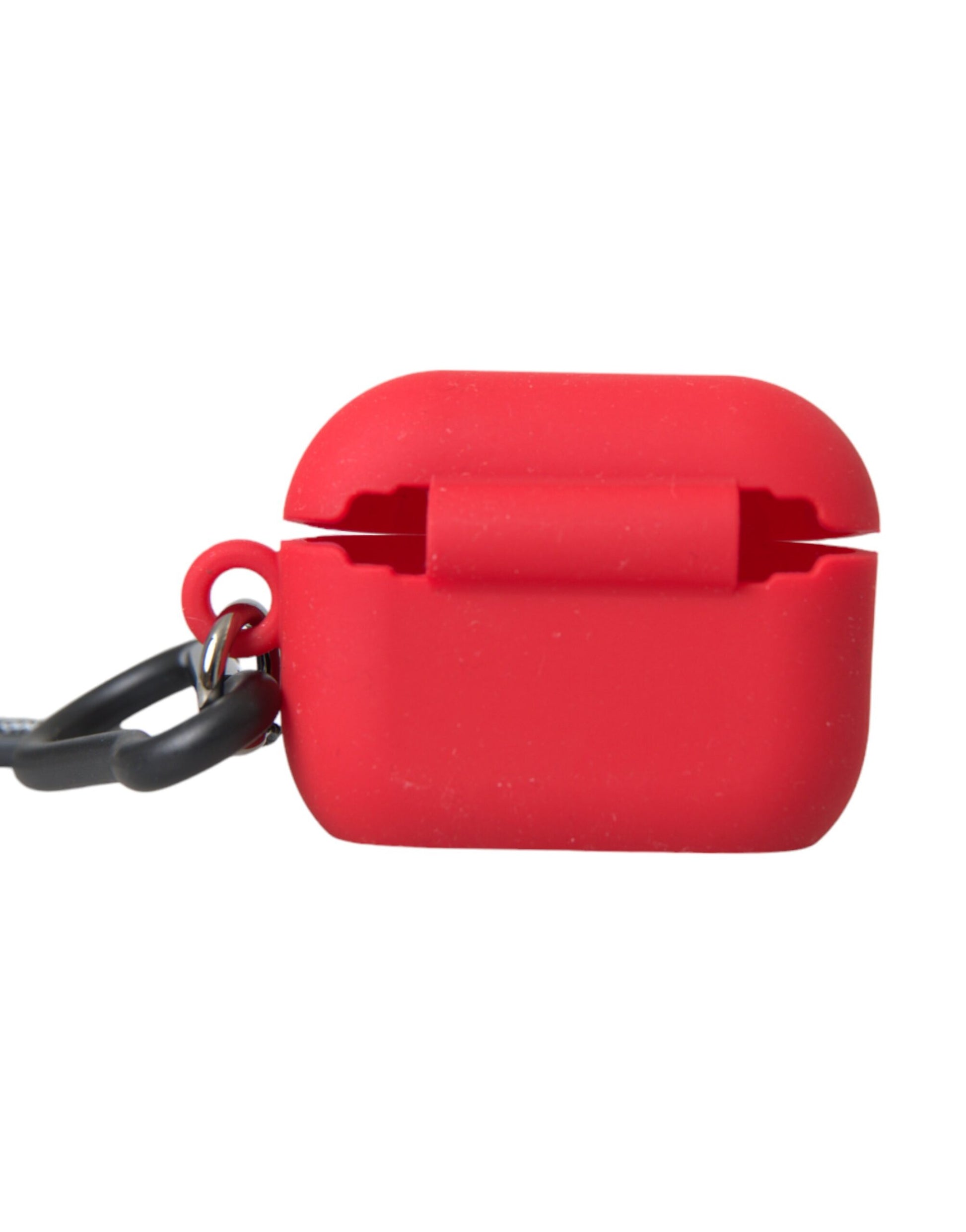 Dolce & Gabbana Red Silicone Rubber Logo Embossed Airpods Case Dolce & Gabbana