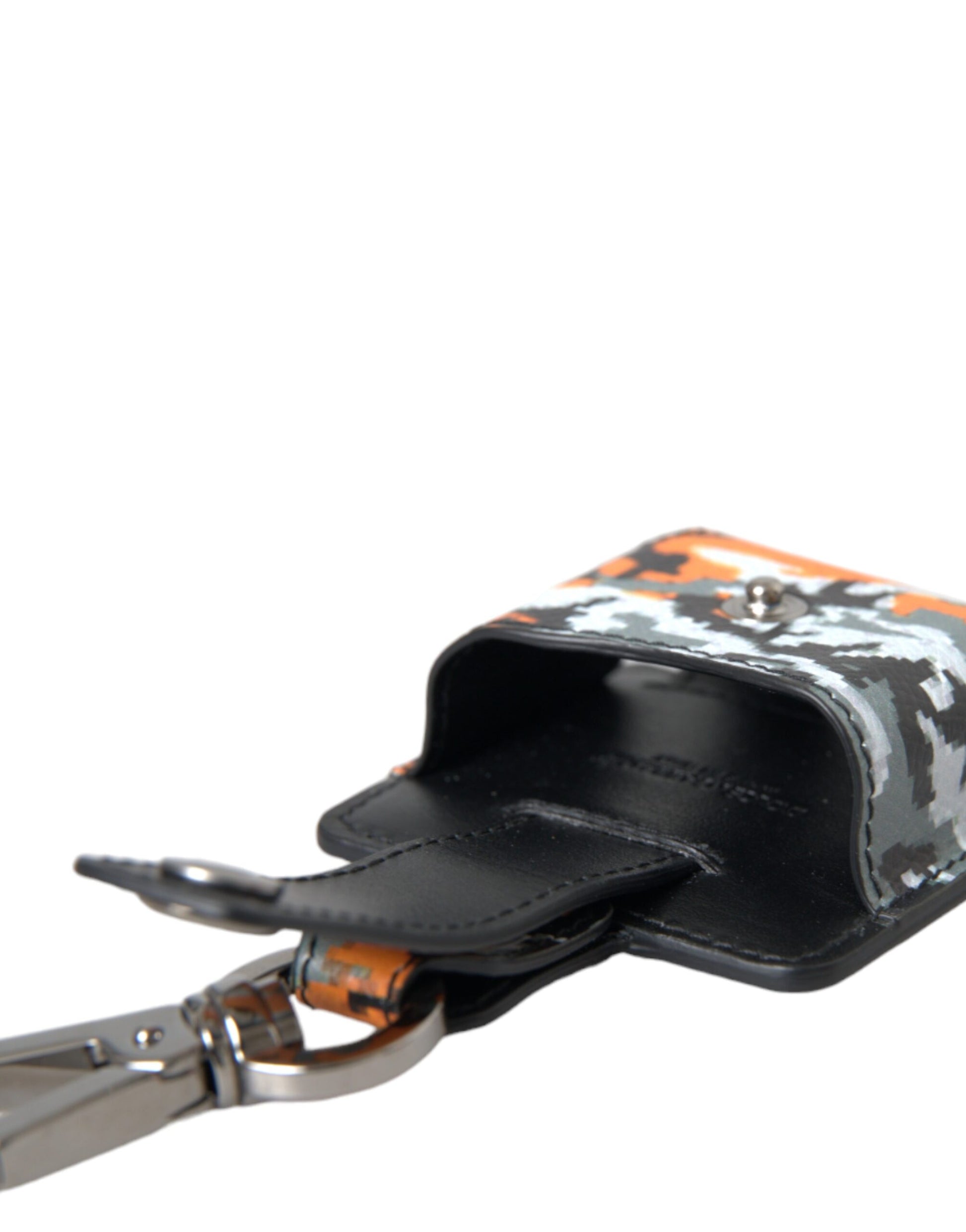 Dolce & Gabbana Multicolor Camouflage Print Leather Metal Airpods Case Dolce & Gabbana