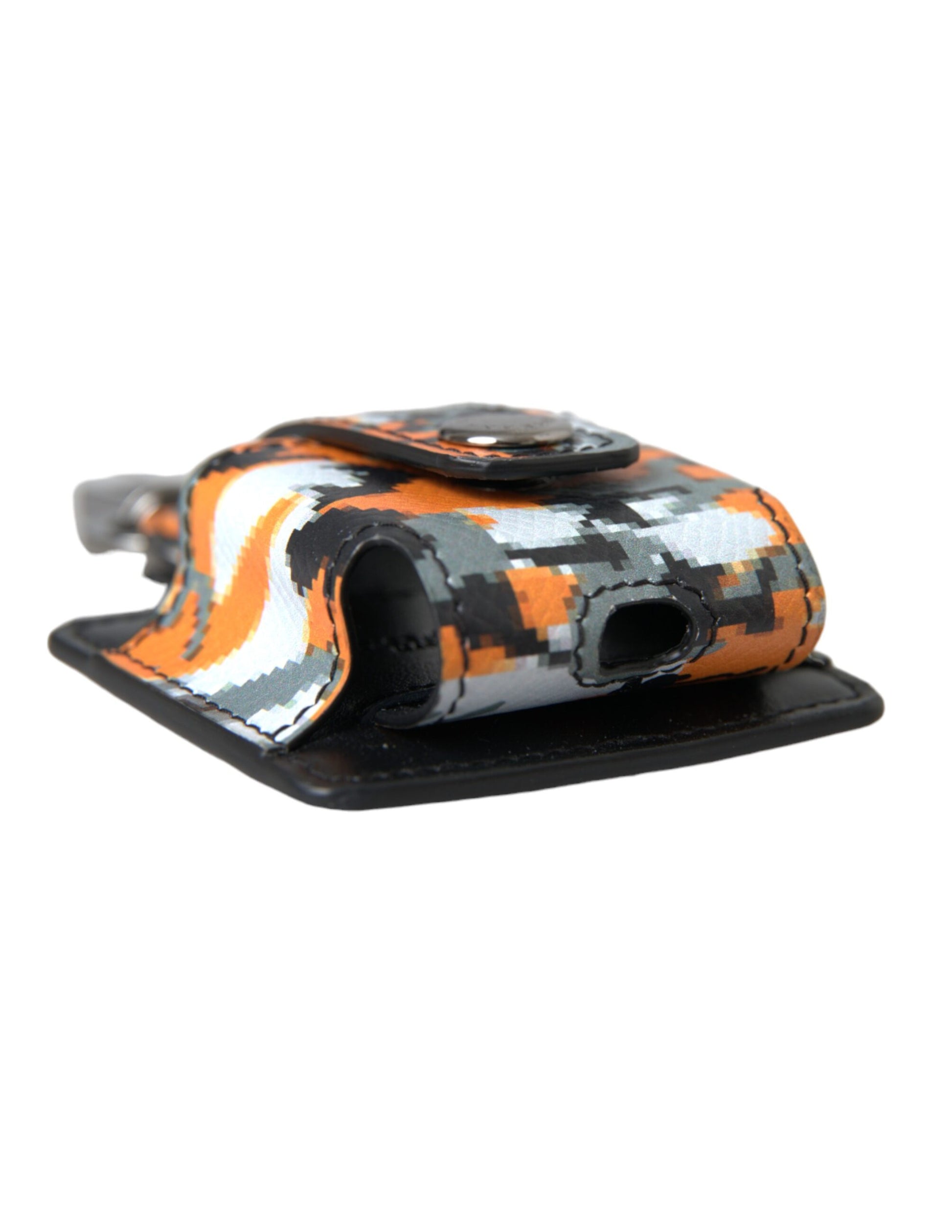 Dolce & Gabbana Multicolor Camouflage Print Leather Logo Metal Airpods Case Dolce & Gabbana