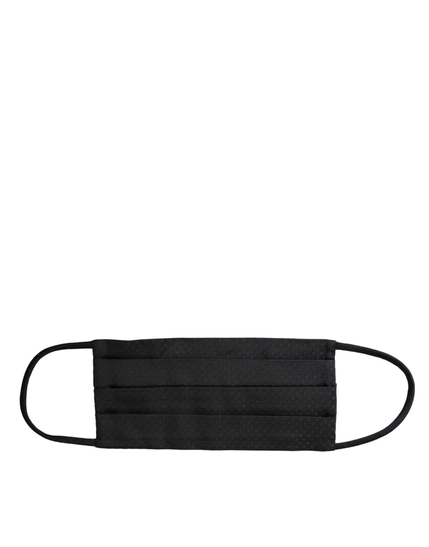Dolce & Gabbana Black 100% Silk Adjustable Necktie Face Mask Dolce & Gabbana