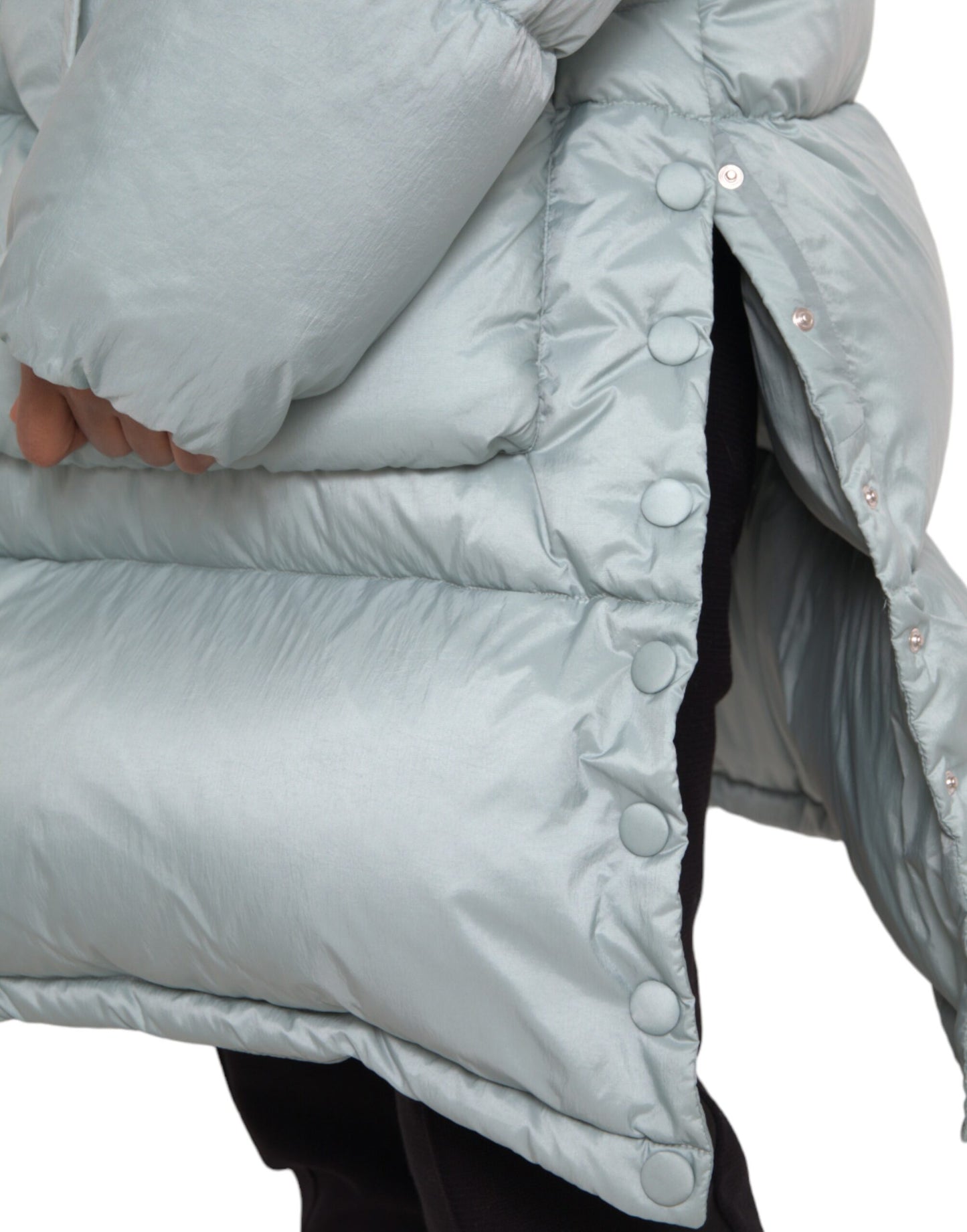 Dolce & Gabbana Light Blue Quilted Hooded Puffer Jacket Men Dolce & Gabbana