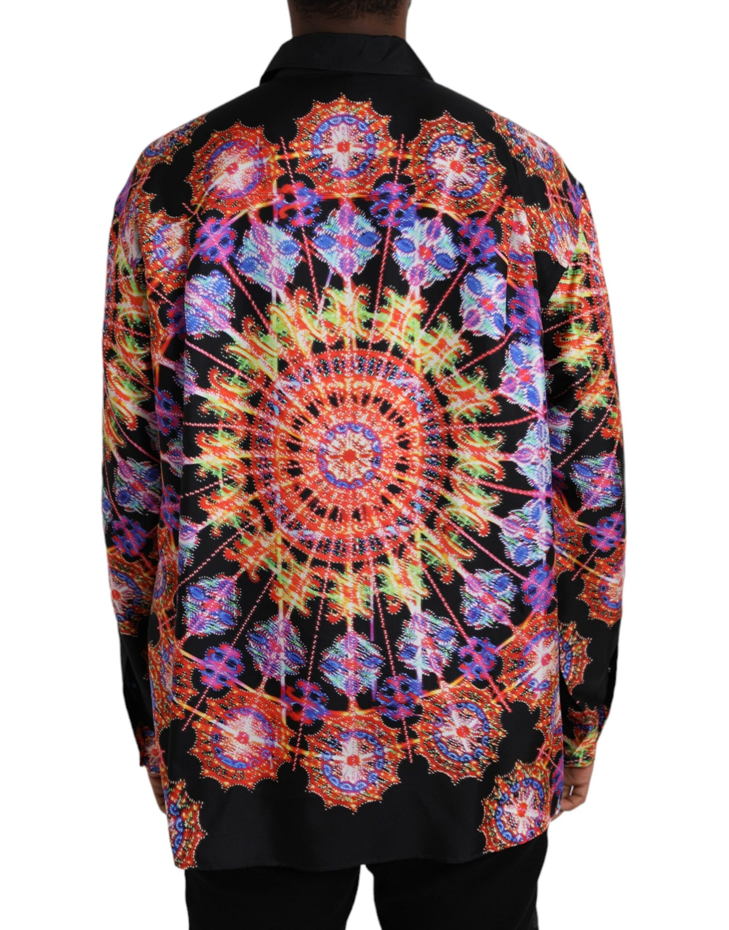 Dolce & Gabbana Multicolor Luminarie Silk Men Casual Shirt Dolce & Gabbana