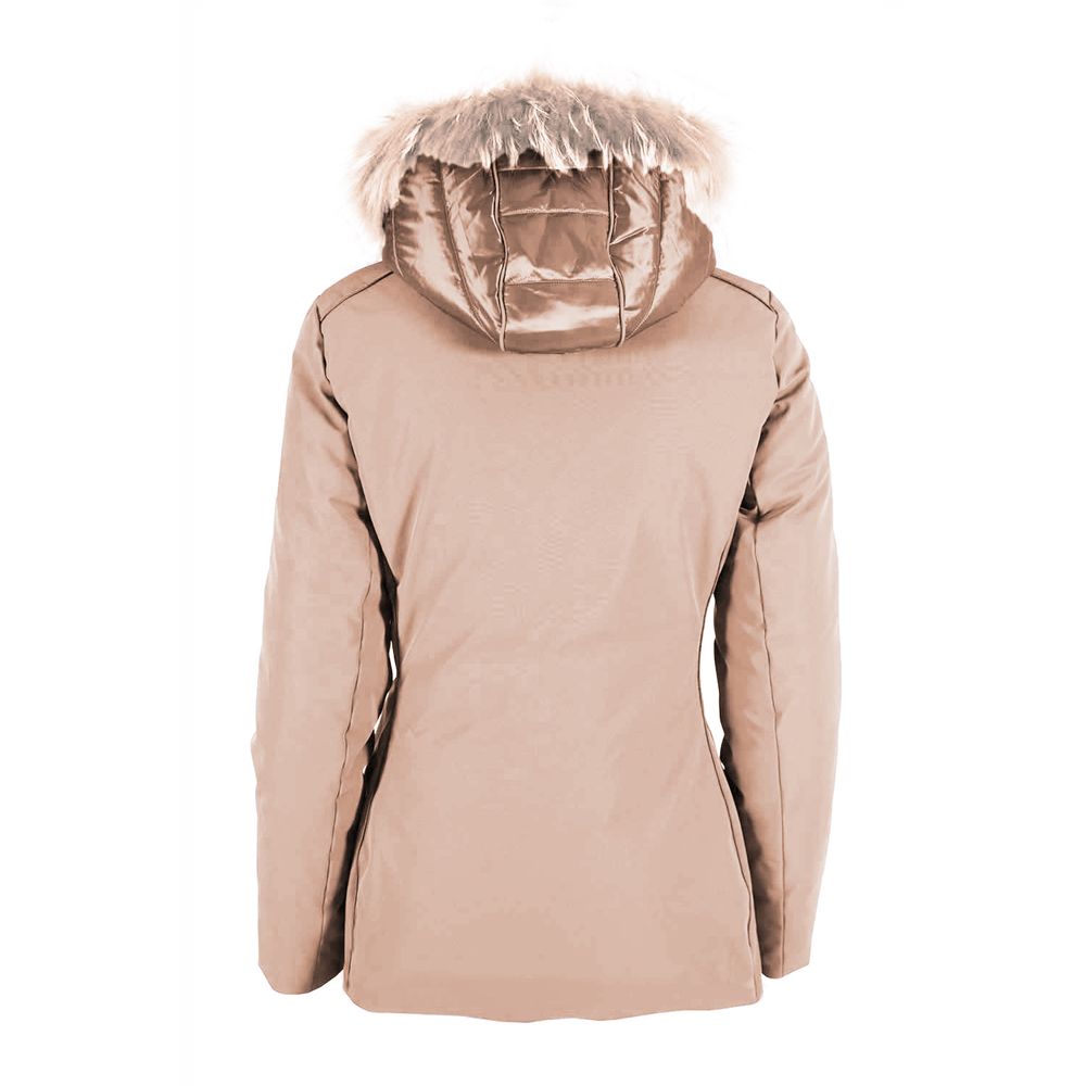 Yes Zee Beige Polyamide Women Jacket Yes Zee