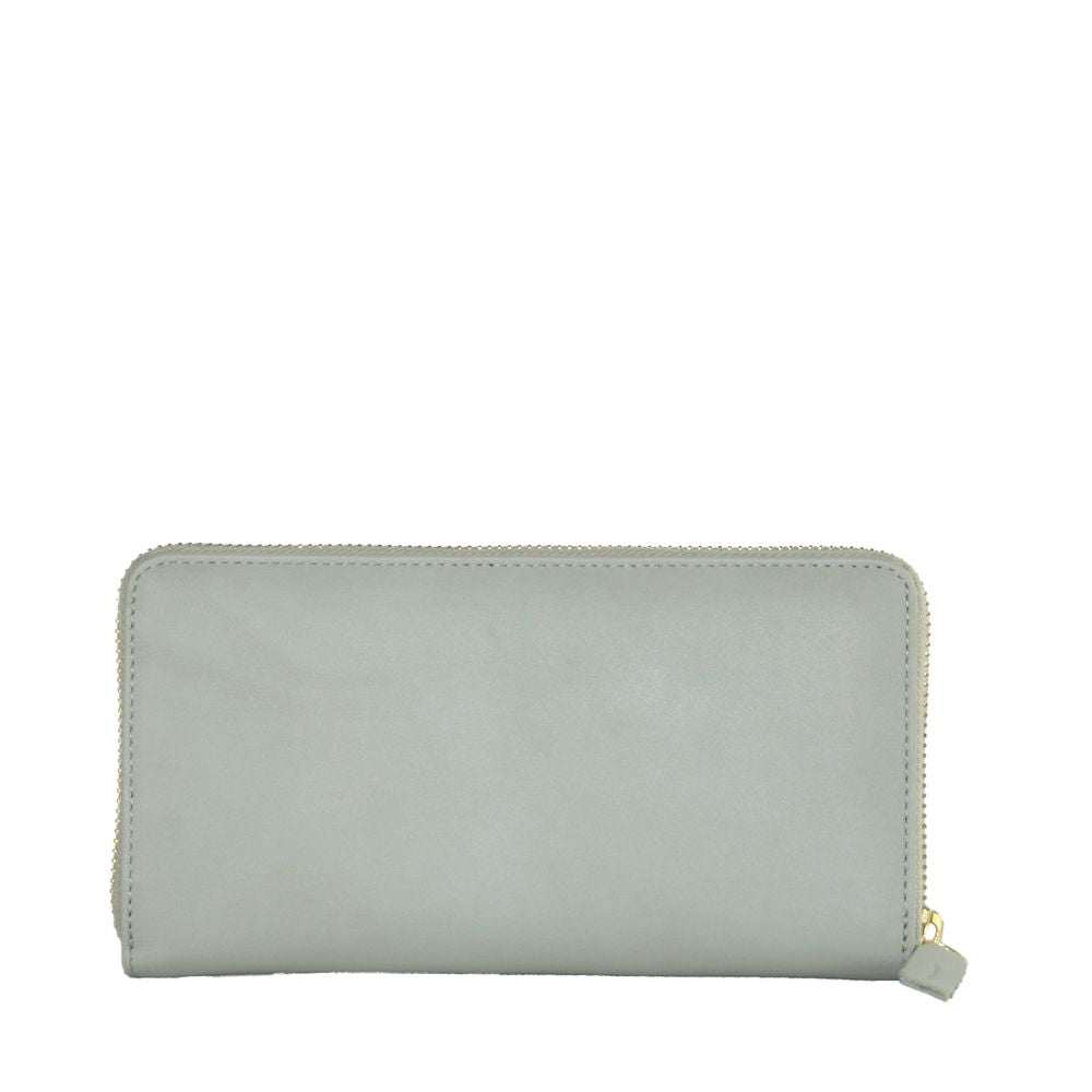 Cavalli Class Gray Calfskin Women Wallet Cavalli Class