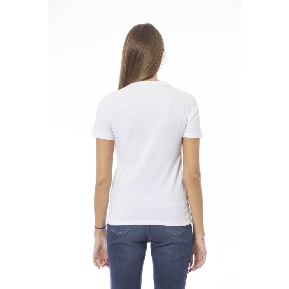 Baldinini Trend White Cotton Women Top Baldinini Trend